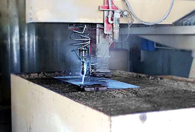 Flow waterjet cutting machine marine metal fabrication Fort Lauderdale